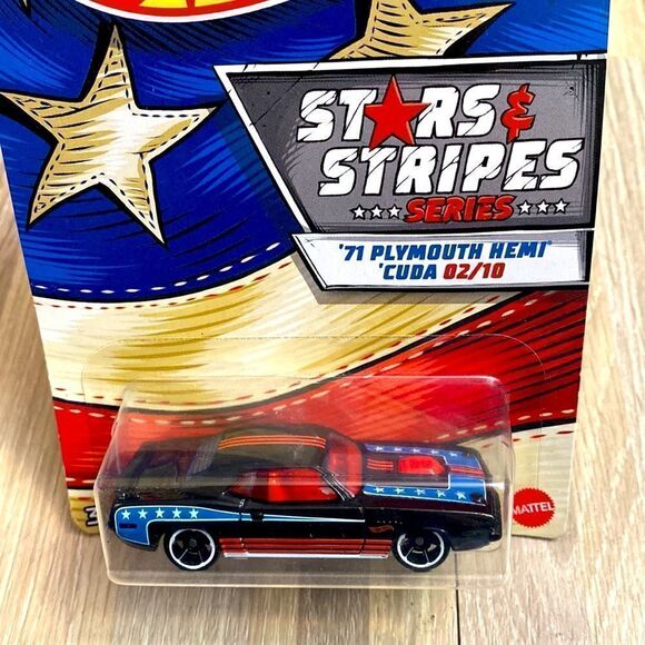 Hot wheel Stars & Stripes series hemi Baracuda Plymouth hemi Chevy blazer 4 x 4 - Picture 6 of 7